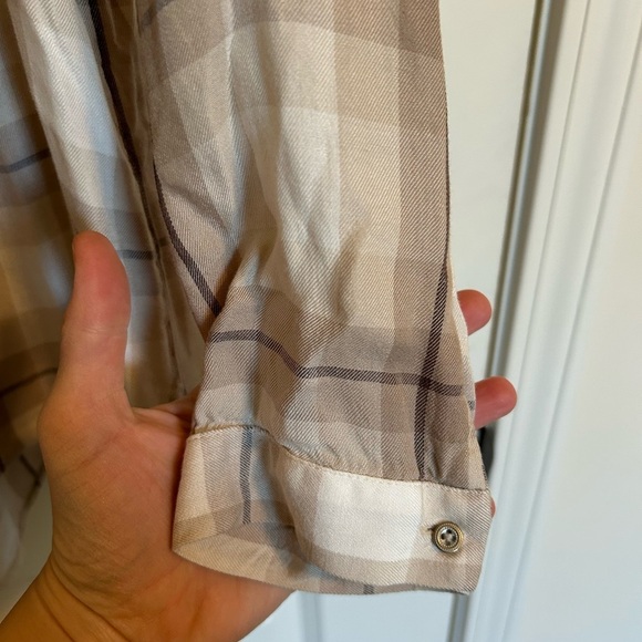 J Jill plaid lone sleeve button down shirt - Picture 2 of 4